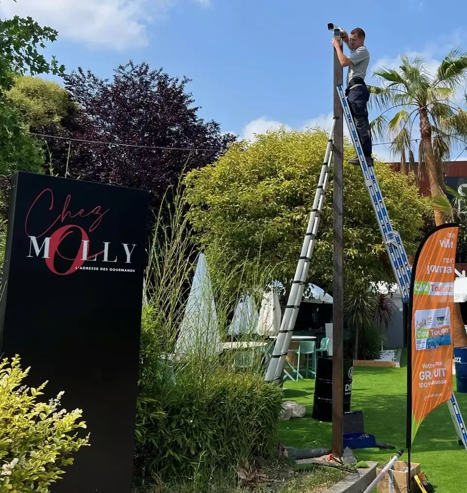 Caméras de vidéosurveillance chez un professionnel